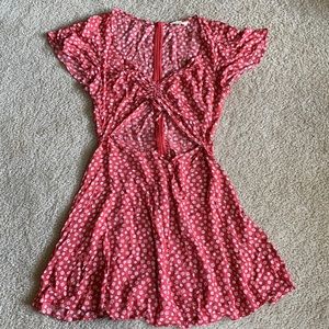 Pacsun Red dress with flowers